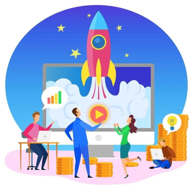 Digital marketing team helping a business grow
