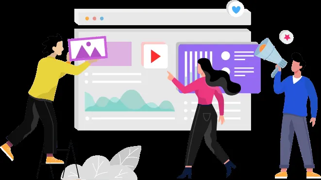 A team creating digital marketing campaigns